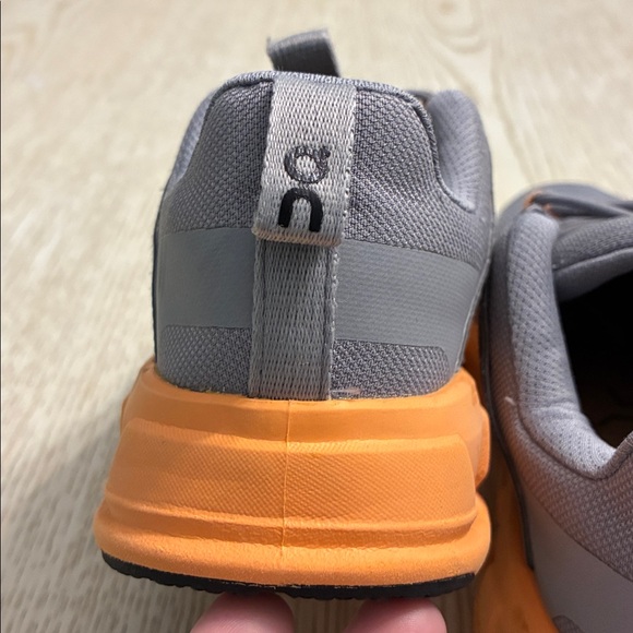 Little Kids OnCloud On Cloudswift Running Sneaker Shoes (Grey/Orange) - Picture 7 of 11